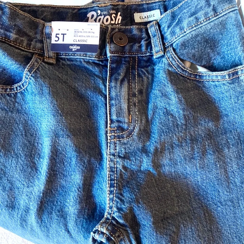 NWT Oshkosh jeans and 2 long sleeve tees Size 5